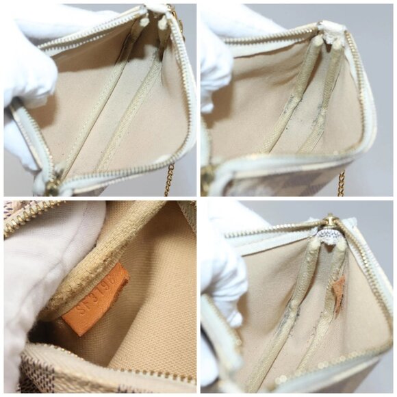 LOUIS VUITTON Damier Azur Mini Pochette Accessoires Pouch N41669 LV Auth 142332 - Picture 15 of 16